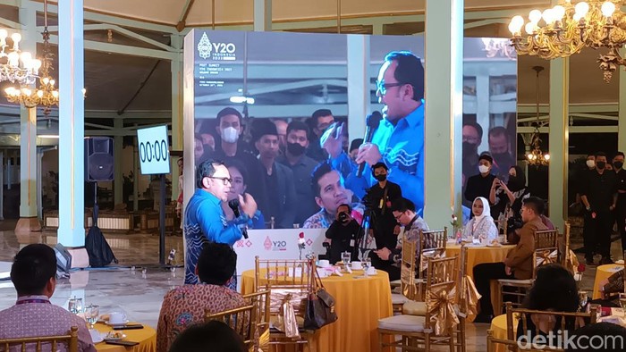 Bima Arya di acara Y20 di Pura Mangkunegaran Solo, Jumat (28/10/2022).