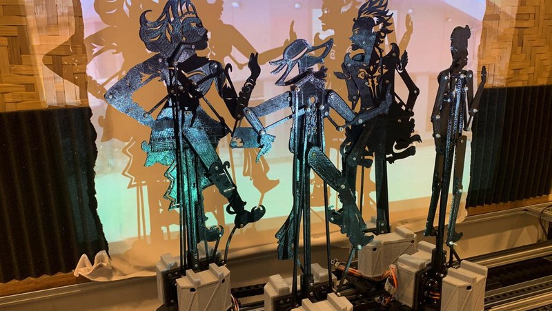 Puppets of animatronic 