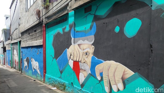 Mural di gang sempit Cimahi