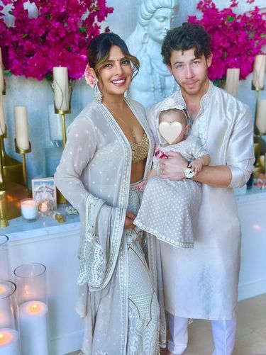 Nick Jonas dan Priyanka Chopra di Acara Diwali Bersama Anak