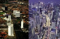 Foto dulu dan sekarang kota di dunia