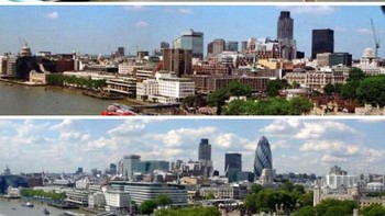 London, Inggris (1900 vs sekarang) Foto: architecturendesign