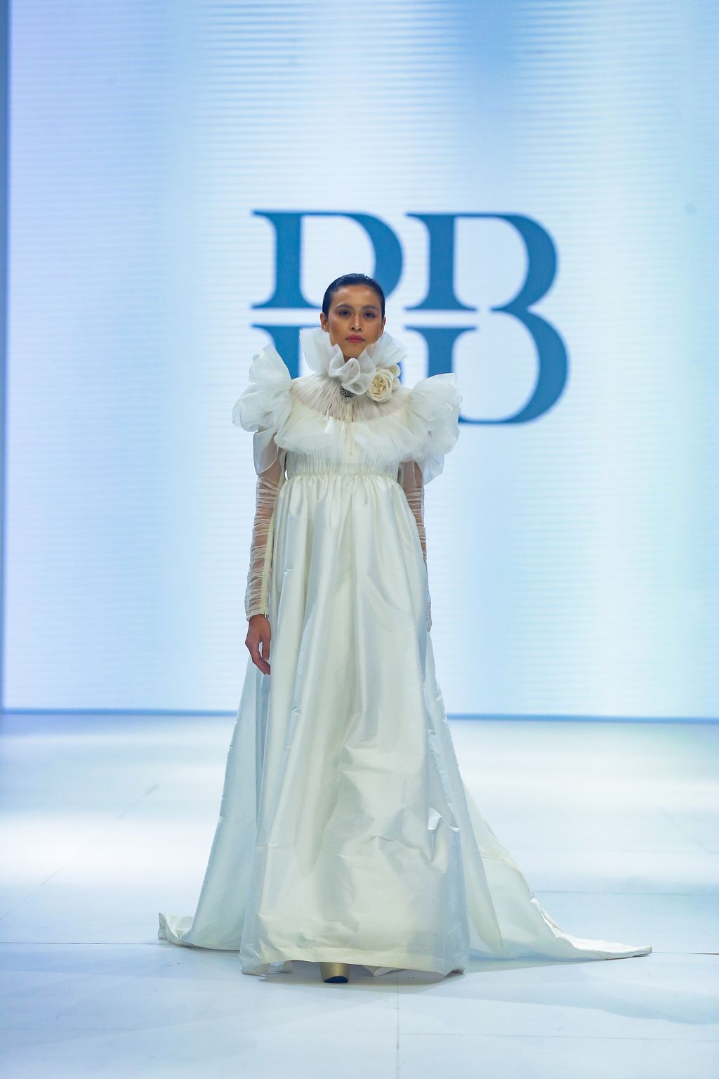 OCTOBER 28: Designer seen at the runway of Intercontinental Wedding presents 'Moonlight Whispers' during Jakarta Fashion Week 2023 in City Hall – Pondok Indah Mall 3, Jakarta.