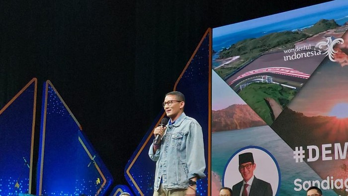 Menparekraf Sandiaga Uno dalam acara #DemiIndonesia, yang diselenggarakan detikcom