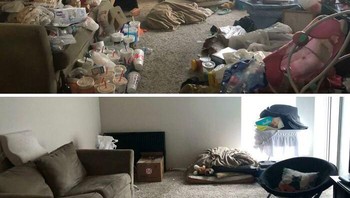 Kalau sofanya isinya sampah, terus duduknya di mana ya? Tapi kalau rapi gitu kan jadi enak. Foto: (Bored Panda).