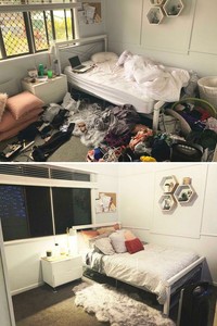 Satisfying banget! potret ruangan berantakan vs saat sudah rapi. Terkadang, ada saja gambar atau keadaan yang membuat kita menikmatinya berulang kali. Salah satunya, potret ruangan yang berantakan vs saat sudah rapi ini.