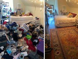 Satisfying Banget! Potret Ruangan Berantakan vs Saat Sudah Rapi