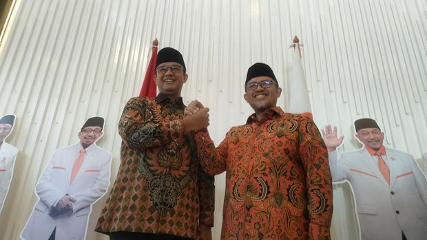Anies Baswedan dan Ahmad Heryawan (Aher) (Dwi Rahmawati/detikcom)