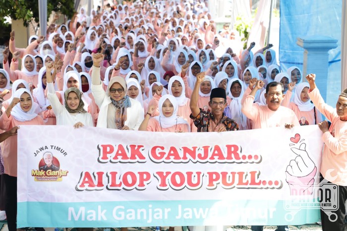 Emak-emak di Lamongan Dukung Ganjar Maju Pemilihan Presiden 2024
