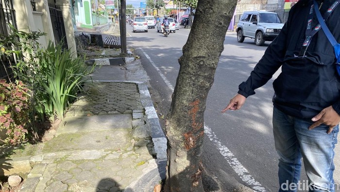 Lokasi aksi kekerasan diduga geng motor di Sukabumi.