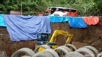 Alternatif selanjutnya, untuk kendaraan menuju Bantul dialihkan menuju jalur yang tembus di Imogiri, Bantul. Yakni melalui Jalur Getas (Playen) menuju Dlingo dan Jalur Panggang-Siluk. Foto: Pius Erlangga/detikJateng