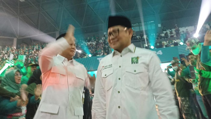 Prabowo dan Cak Imin (Tiara Aliya/detikcom).