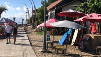 Progres pencapaian proyek penataan Samigita (Seminyak, Legian, Kuta) sudah 53 persen. Sehingga diprediksi proyek ini bakal rampung sesuai rencana yakni di akhir Desember 2022 mendatang. Foto: Triwidiyanti