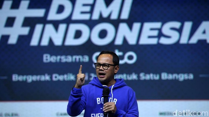 Wali Kota Bogor Bima Arya dan Bupati Tangerang Ahmed Zaki Iskandar hadir di acara #DemiIndonesia, Sabtu (29/10) malam. Bima dan Zaki menjelaskan tantangan membangun kota.