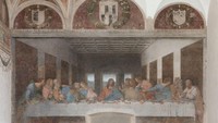 Pada Juli, salinan lukisan The Last Supper karya Leonardo da Vinci di Royal Academy of Arts London, juga diincar vandalisme oleh 4 orang yang mengaku dari No New Oil.  Foto: Istimewa