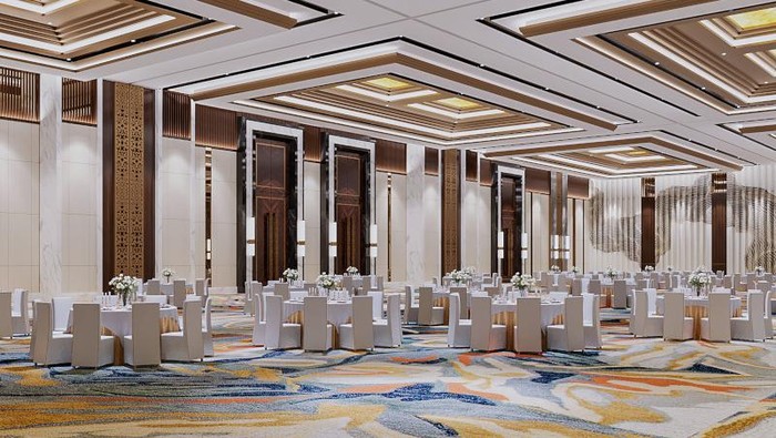 Desain modern elegan The Imperial Grand Ballroom