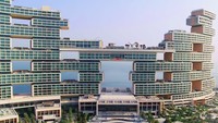 Atlantis The Royal dilengkapi dengan 795 kamar yang tersebar di enam menara. Mirip dengan permainan Jenga, hotel ini akan memiliki 22 lantai. (Atlantis The Royal)
