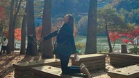Julia Vio sudah mengunjungi beberapa tempat, mulai dari Han River, gedung SMTOWN, Gyeongbokgung Palace, Bukchon Hanok Village, Lotte World, Myeongdong, hingga Nami Island. (Foto: ist)