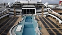MSC World Europa yang berbasis di Jenewa mengumumkan perjanjian tersebut dalam enam minggu sebelum Piala Dunia dijadwalkan. Disebutkan bahwa MSC World Europa akan menyediakan 1.075 kabin mulai 19 November hingga 19 Desember. (Damien Meyer/AFP/Getty Images)  