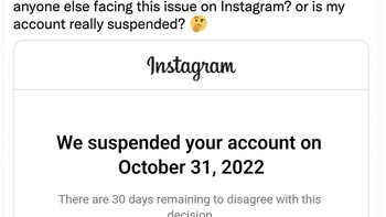 Netizen ini bertanya apakah ada user lain yang senasib dengannya di mana akun kena suspend? Foto: Twitter