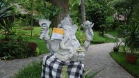 Berikut salah satu patung Ganesha yang ada di Bali, 12 Maret 2005. Berdasarkan pengamatan detikcom dari salah satu toko online Tokopedia, diketahui bahwa uang kuno tersebut saat ini dijual dengan harga Rp 45.000 per lembar. (Peter Bischoff/Getty Images)