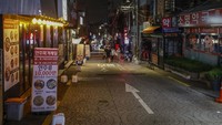 Itaewon kemudian dikenal di seluruh dunia setelah Asian Games (1986) dan Olimpiade Seoul (1988). Pemandangan kawasan padat Itaewon di Seoul, Korea Selatan, pada 25 Agustus 2020. Seung-il Ryu/NurPhoto via Getty Images.