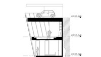 Konsep rumah ekstrim di tepi jurang terdiri dari lima lantai. Lantai paling atas digunakan sebagai pintu masuk dan juga garasi mobil pemiliknya.