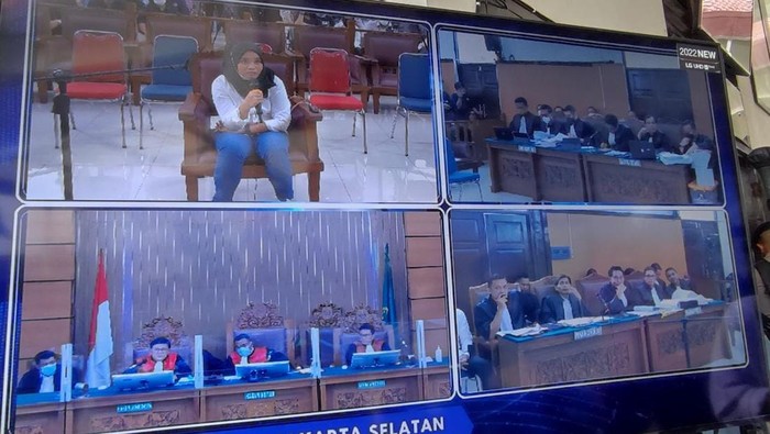Susi ART Ferdy Sambo saat menjadi saksi di sidang Bharada Eliezer (Wilda-detikcom)
