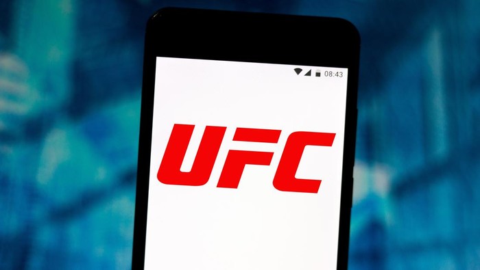 BRAZIL - 2019/08/03: In this photo illustration the National Ultimate Fighting Championship (UFC) logo is seen displayed on a smartphone. (Photo Illustration by Rafael Henrique/SOPA Images/LightRocket via Getty Images)