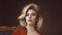 Scarlett Johansson digambarkan dengan rambut blonde khasnya.  Foto: Courtesy of Kyes/ Instagram