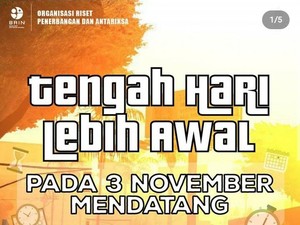 Fenomena Tengah Hari Lebih Cepat 3 November, Waktu Subuh-Duha Lebih Awal