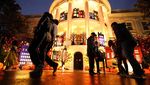 Penampakan Gedung Putih Glowing Rayakan Halloween