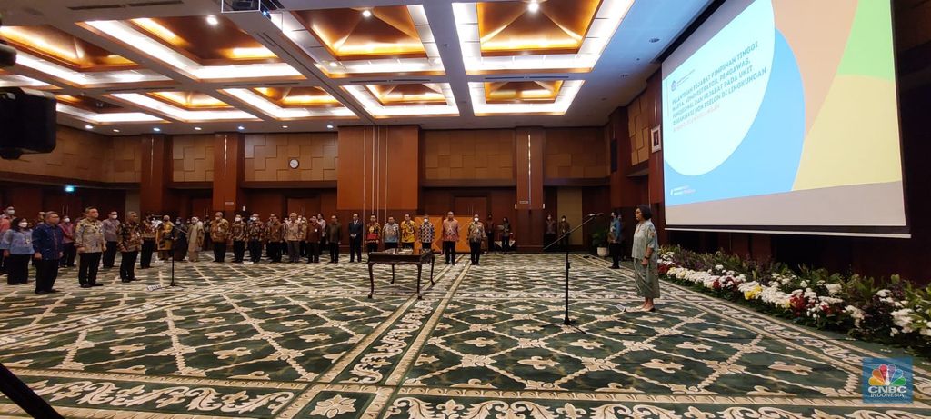 Pelantikan Eselon I Kementerian Keuangan. (CNBC Indonesia / Cantika Adinda Putri)