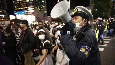 Perayaan Halloween di Tokyo Dijaga Ketat Polisi, Cegah Insiden Itaewon