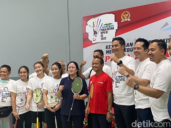 Puan Maharani bersama Bahlil Lahadalia (Karin Nur Secha/detikcom).