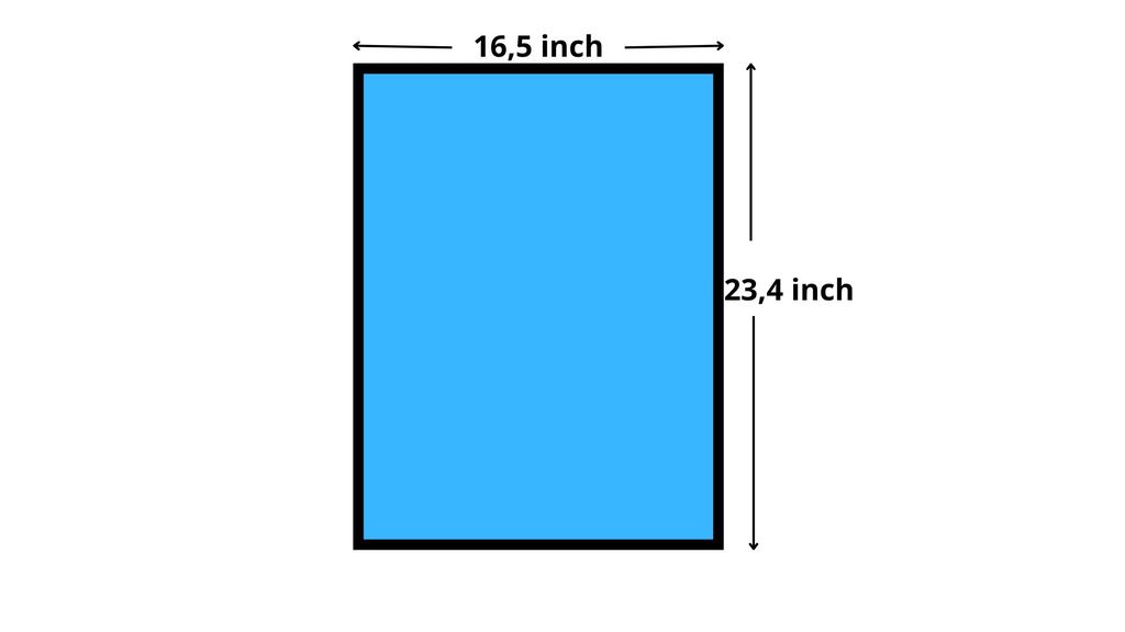 Illustration of A2 paper size.