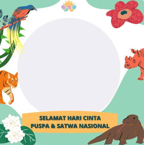 Twibbon Hari Cinta Puspa dan Satwa Nasional 2022 bisa digunakan untuk memeriahkan peringatannya tanggal 5 November.