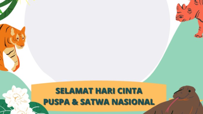 Twibbon Hari Cinta Puspa dan Satwa Nasional 2022 bisa digunakan untuk memeriahkan peringatannya tanggal 5 November.