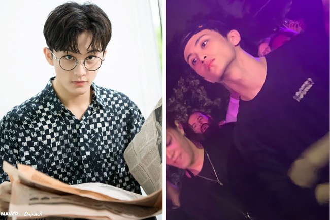 Mark NCT dikenal dengan imej imut saat berada di depan kamera. Namun dalam kehidupan nyata, dia terlihat lebih dingin. Foto: dok. Dispatch, dok. Twitter @watermorkmelonn