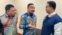 Penggagas Relawan Beta Suka AA (Anies-AHY) Michael Wattimena berbincang dengan Anies Baswedan, Ia melihat pasangan Anies-AHY adalah pasangan ideal sebagai capres dan cawapres 2024. Pasangan ini sudah cocok disandingkan untuk membawa perubahan dan perbaikan bangsa dan negara. Foto: dok. Beta Suka AA