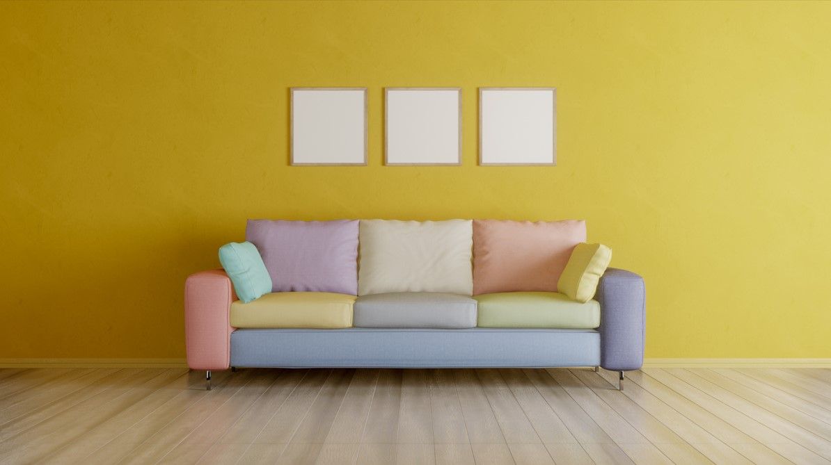 Contoh ruang tamu aesthetic.