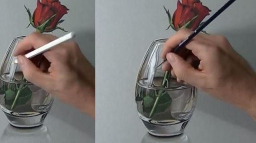 Ilustrasi tahap menggambar model.