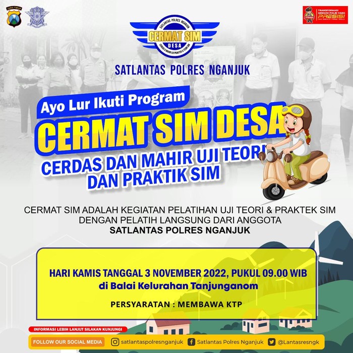 Ujian SIM Gratis di Polres Nganjuk