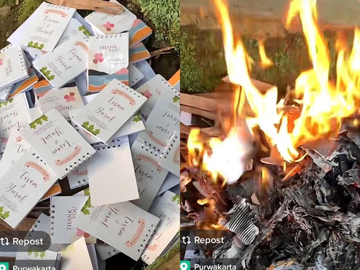 Viral bikin nyesek, wanita ini gagal menikah membakar souvenir dan kartu undangan pernikahan. Viral bikin nyesek, wanita ini gagal menikah membakar souvenir dan kartu undangan pernikahan.