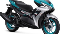 Aerox 155 Cyan Silver. All New Aerox 155 Connected series dengan warna dan grafis baru ini telah tersedia di dealer resmi Yamaha. Untuk tipe All New Aerox 155 Connected (Standard) dipasarkan seharga Rp 27.075.000 dan Rp 27.275.000 untuk varian warna spesial Cyber City. Sementara tipe tertinggi, yaitu All New Aerox 155 Connected ABS dijual dengan harga Rp 30.605.000. Seluruh harga tersebut merupakan OTR Jakarta.  Foto: Dok. Yamaha