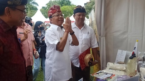 Gubernur Bali Wayan Koster dalam acara Festival Pangan Bali 2022, Kamis (3/11/2022) sore, di Lapangan Timur Puputan Margarana Renon, Denpasar, Bali, Kamis (3/11/2022).