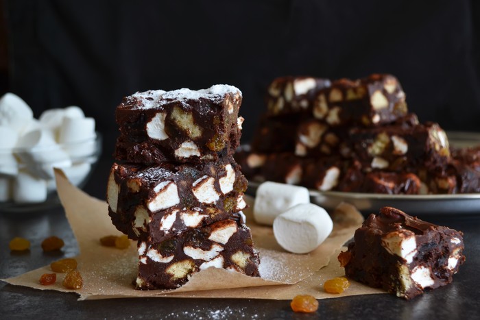 Chocolate Fudge with raisins, nuts and marshmallow
