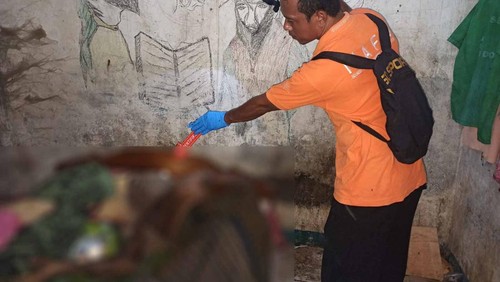 Jasad IM (55) yang ditemukan membusuk di dalam rumahnya di Dompu, NTB, Kamis (3/11/2022).
