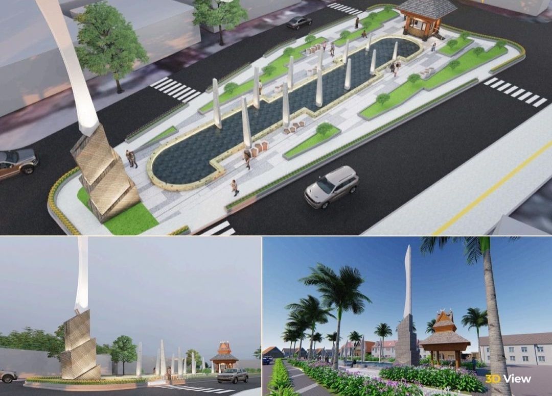 Design pintu masuk Kota Medan di Jalan Jamin Ginting, Tuntungan.