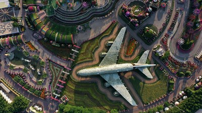 Wih..Ada Pesawat di Taman Bunga Dubai, Lihat Nih